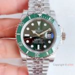 (EW) EW Factory Swiss 3135 Rolex Hulk Submariner Date 1:1 Clone Watch with Jubilee strap